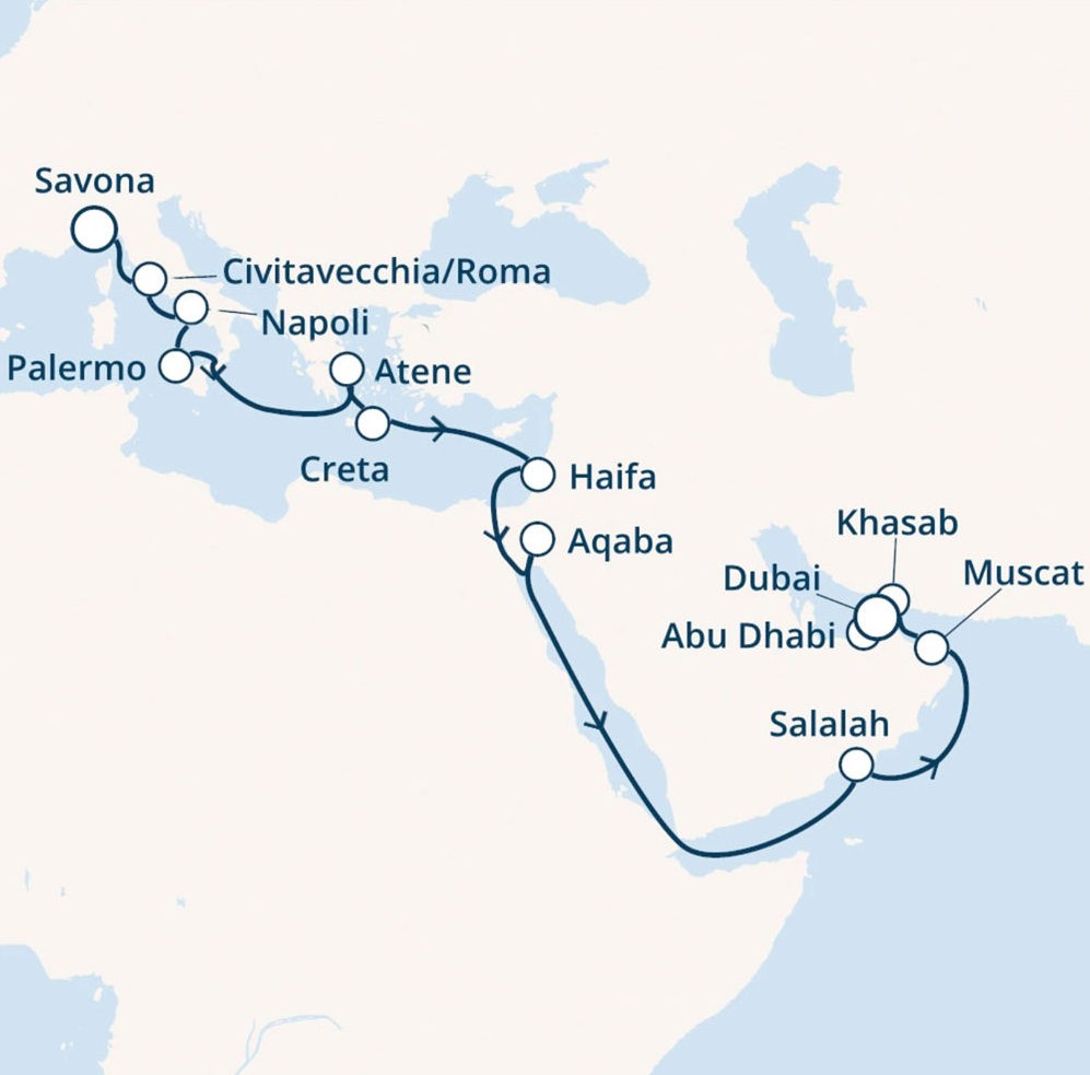 Kreuzfahrt Route